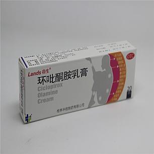 环吡酮胺乳膏/20g：0.2g